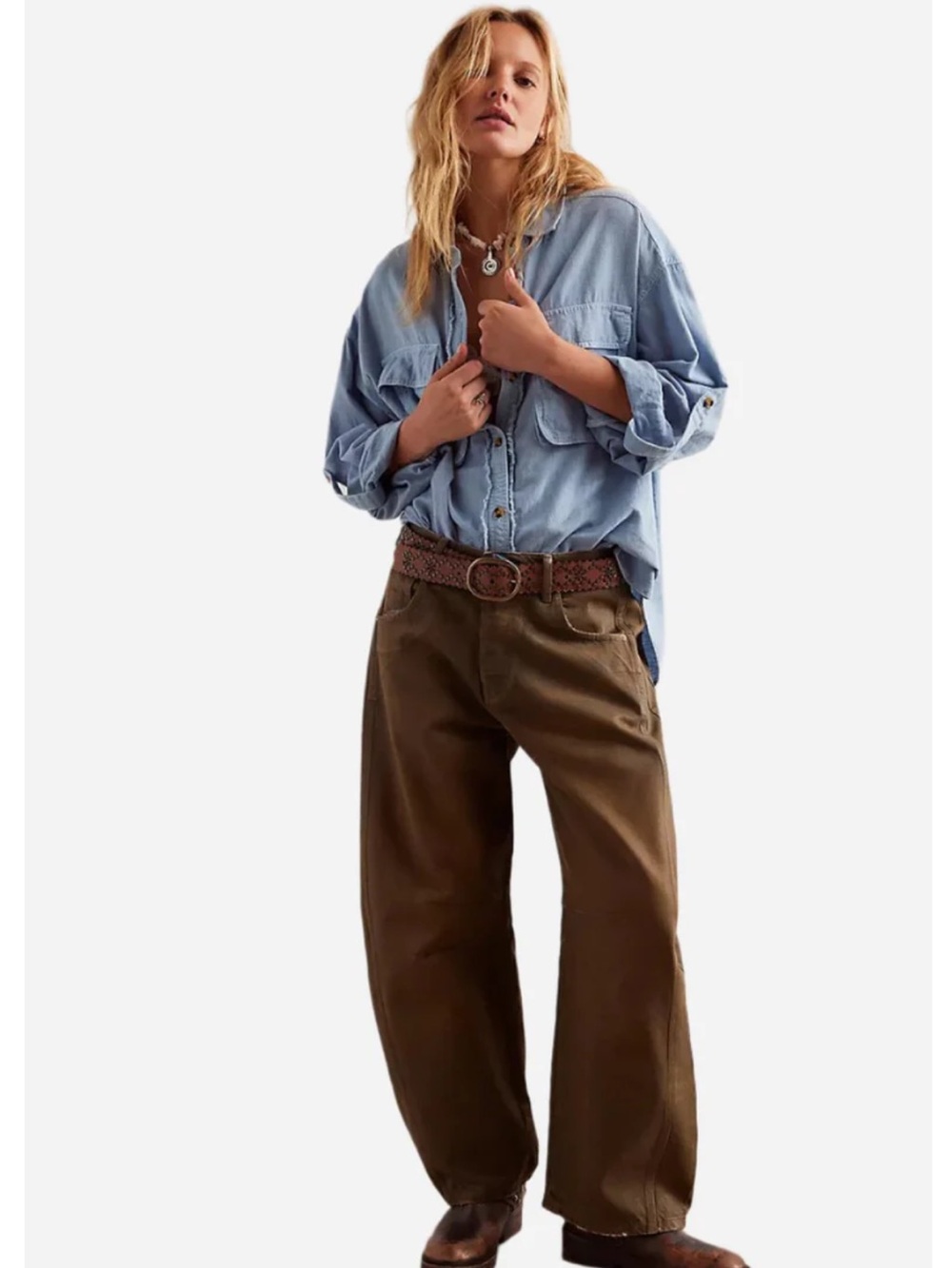 Free People We The Free Good Luck Coated Jeans in New Moon